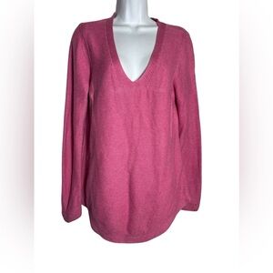 Talbots sweater size‎ large beautiful soft pink v-neck sweater PERFECT 🩷🩷